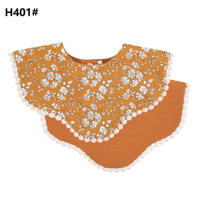 Newborn Baby Boys Girls Embroidery Saliva Printing Saliva Towel Kids Toddler Feeding Burp Cloth Cotton Bib Scarf
