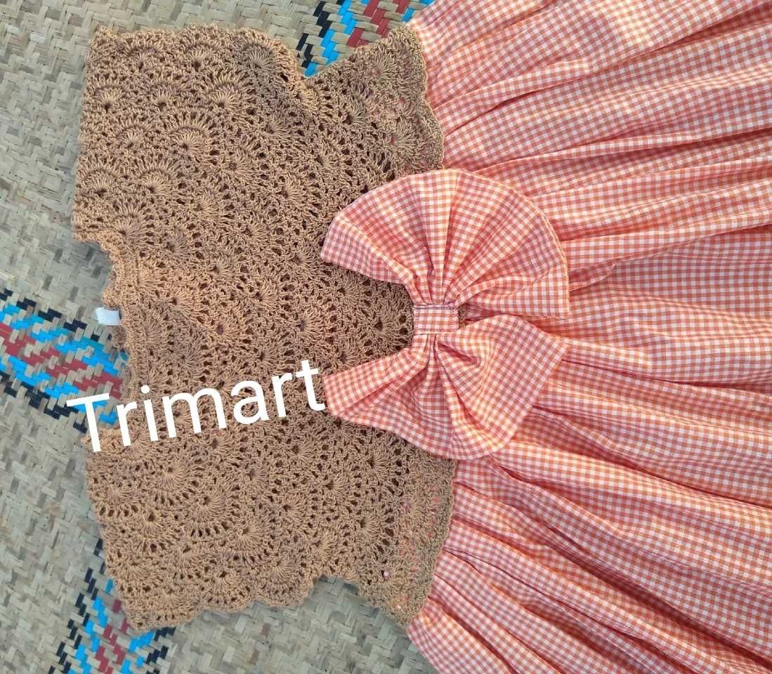 Baby frock dress crocet design in upper part