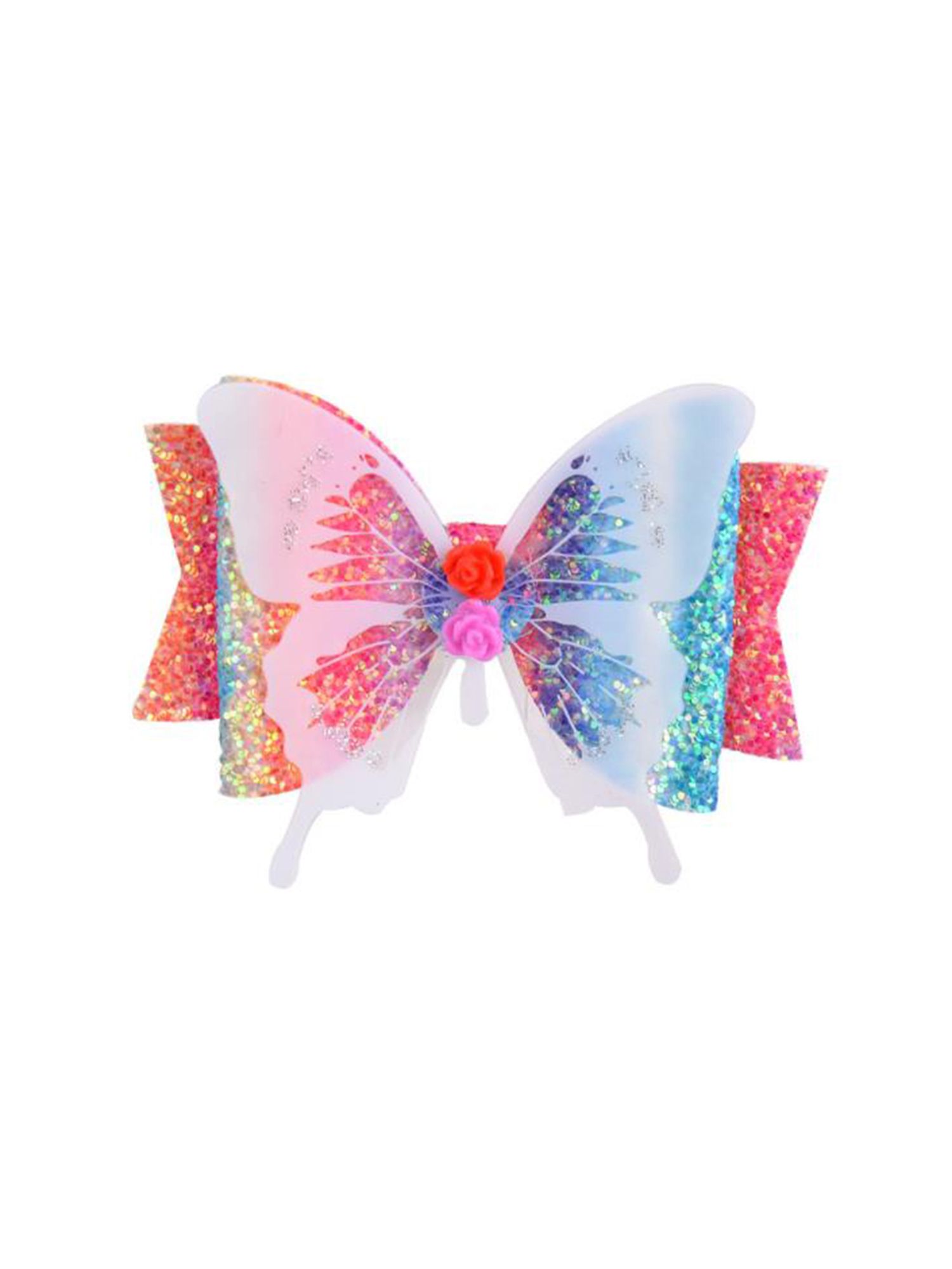 Toddler Girls Glitter Hair Bows, Sparkly Butterfly Hair Barrettes Alligator Clips Birthday Party Favors