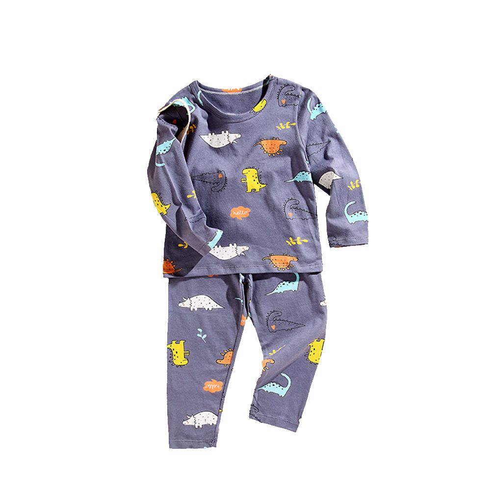2pcs/set irsl Boys Cotton Pajamas  Set Long Sleeve Tops Pants Sleepwear Outfits Casual Clothing