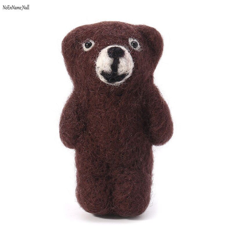NoEnName-Null Newborn Photography Props Accessories Felt Knit Teddy Bear Infant Handmade Toy