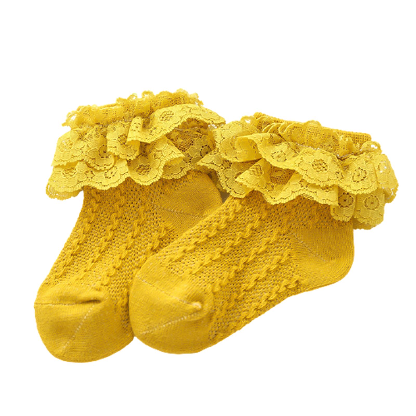 1Pair Lace Socks Soft Comfortable Breathable Kids Ruffle Socks for Dancing