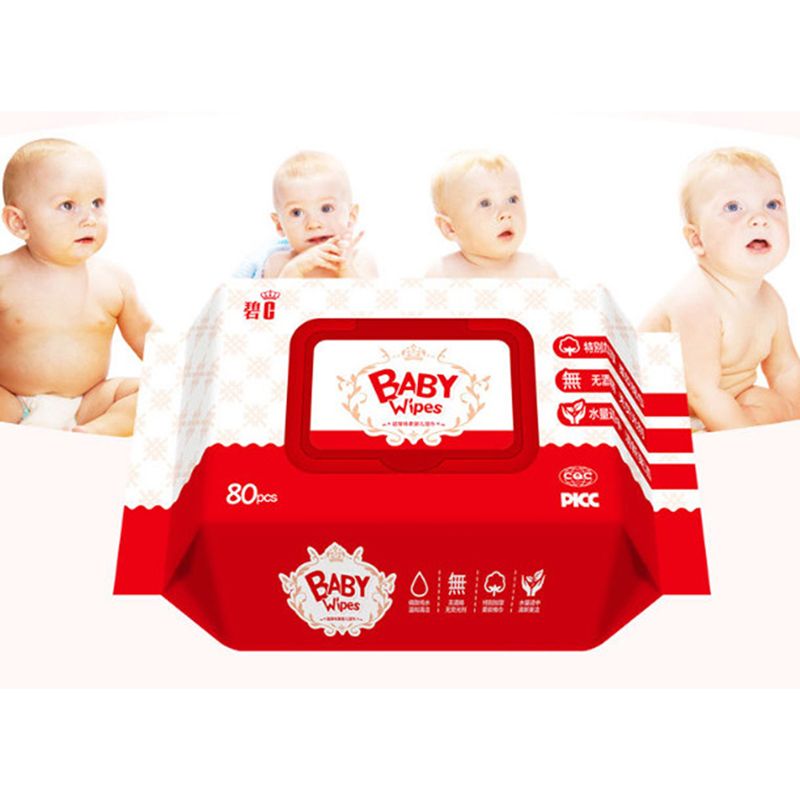 【BestGO】80pcs/Pack Baby Wet Tissue Child Daily Skin Care Papers Wet Wipes Skin-friendly
