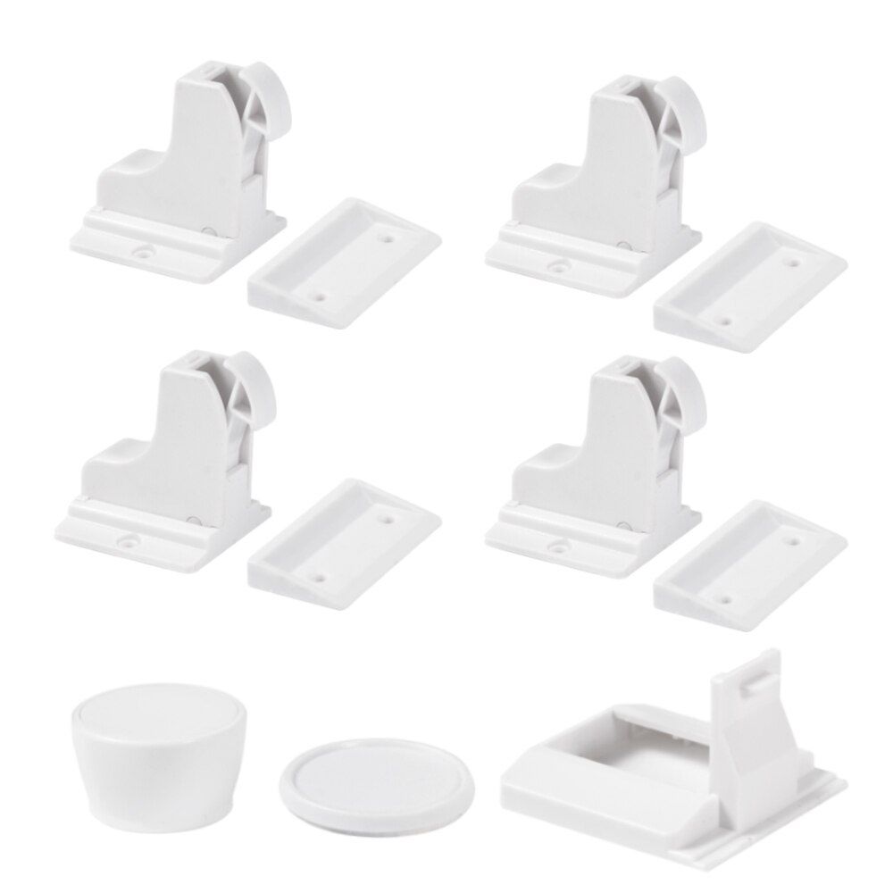 Child ty Cupboard Locks Baby Proof Magnetic Lock No Drilling Magnetic Adhesive Lock for Cabinet Drawer Lock(4 Locks+1 Key)