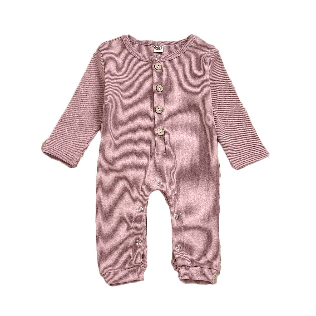 2020 Baby Spring Autumn Clothing Infant Baby Girl Boy Clothes Long Sleeve Knitted Romper Ribbed Solid Jumpsuit Overall Outfits