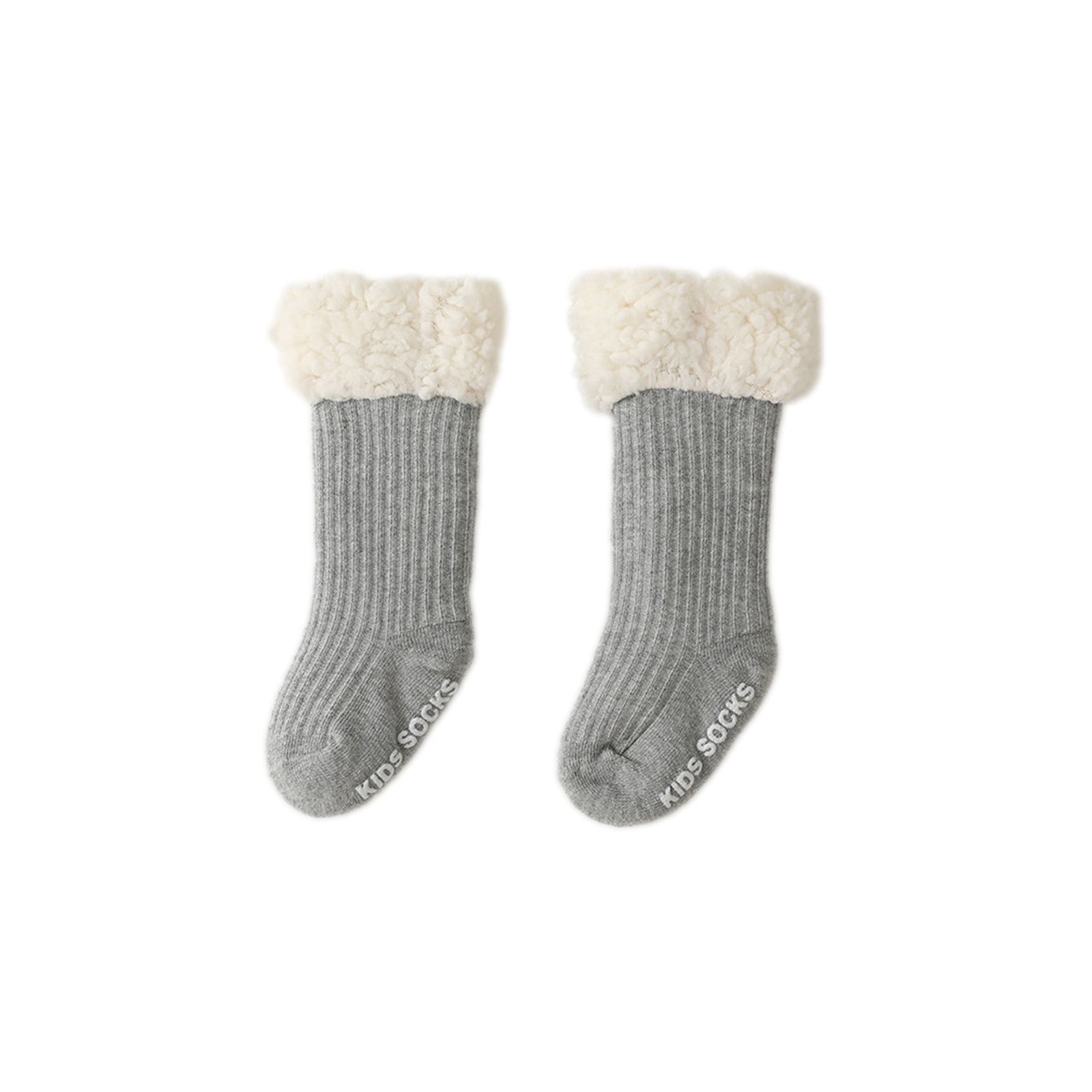 1 Pair Practical Anti-slip Baby Socks More Thicken Close Fit Cashmere Infant Socks for Daily Wear