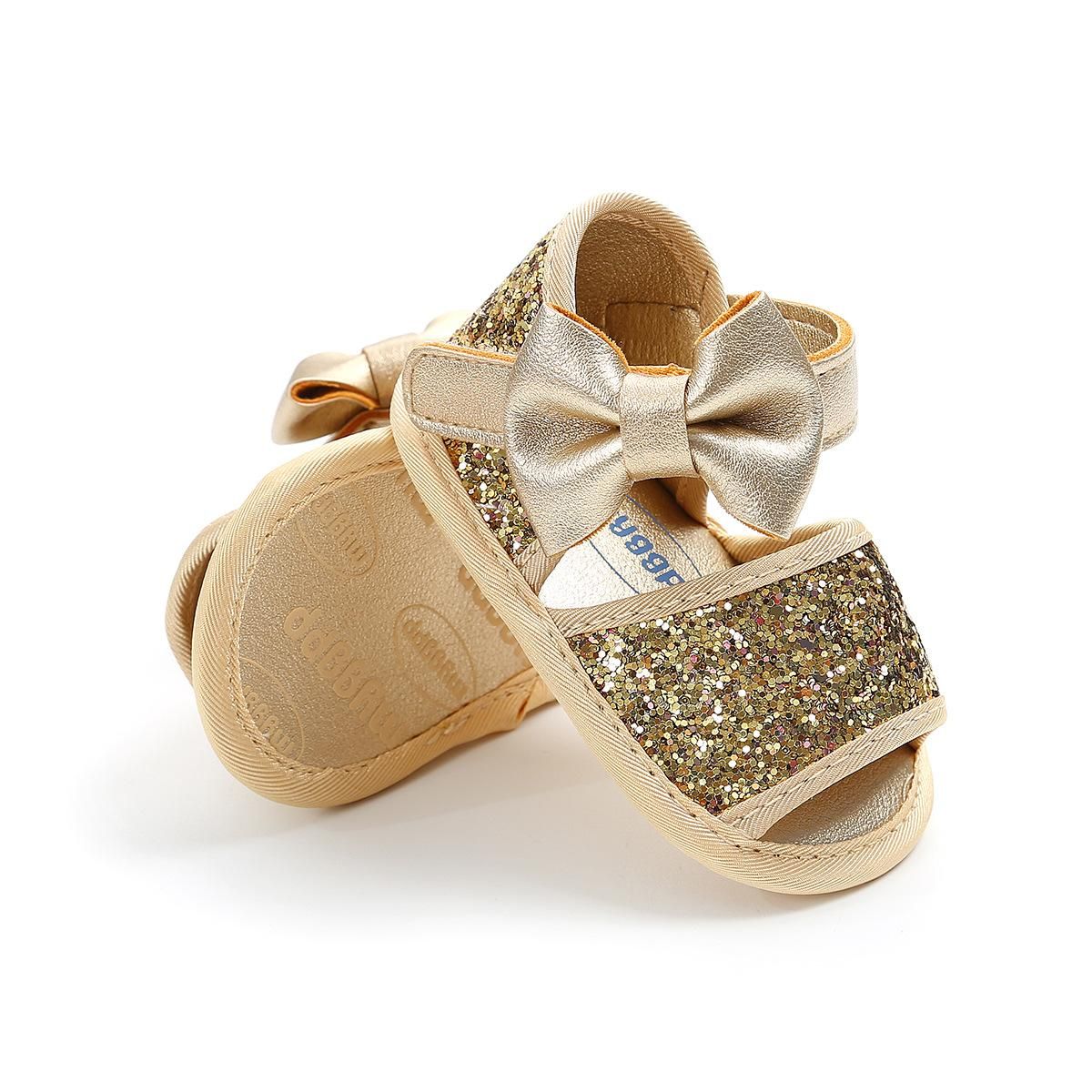 (HAVEit360)  High Quality Gold , Pink & Silver Color Pu leather baby Girls shoes For (11cm = 0-6month), (12cm = 6-12month) & (13cm = 12-18month)