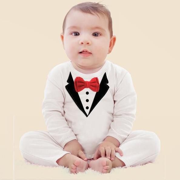 Children's New Boy Bow Tie Gentleman Long Sleeve Harry Spring And Autumn Dress
