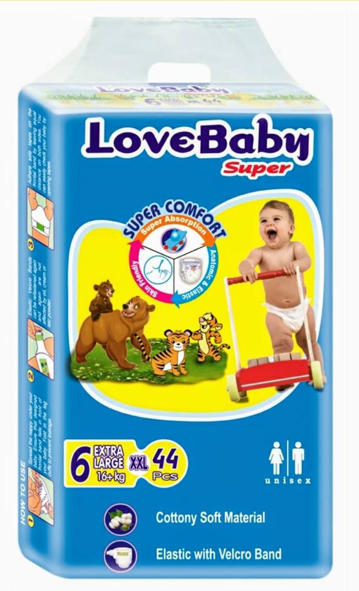 Love Baby Super Diaper Belt System XXL (16+kg) (BD) 44pcs