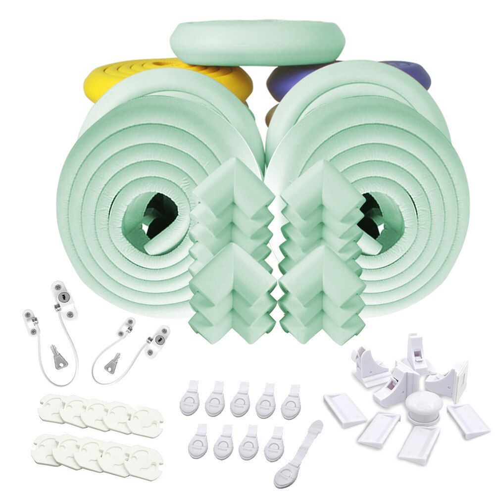 38pc Magnetic Key Children Lock Baby Window ty Products Baby Protection Cabinet Lock Kids Locker Security Invisible Locks