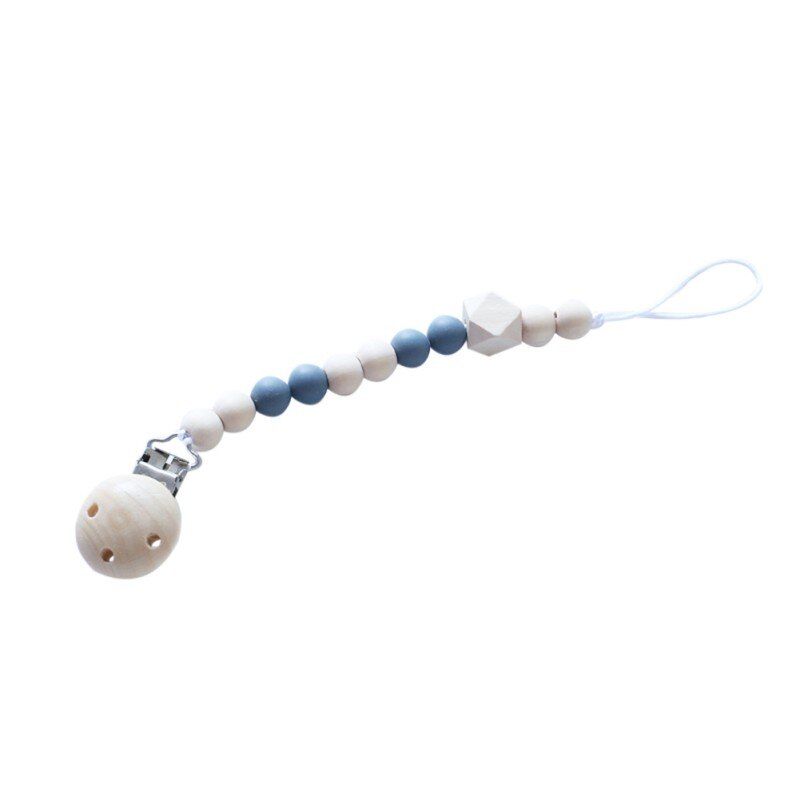 Baby Wooden Pacifier Clip Anti-chain Infant Pacifier Chain Toy Newborn Pacifier Chain Y11