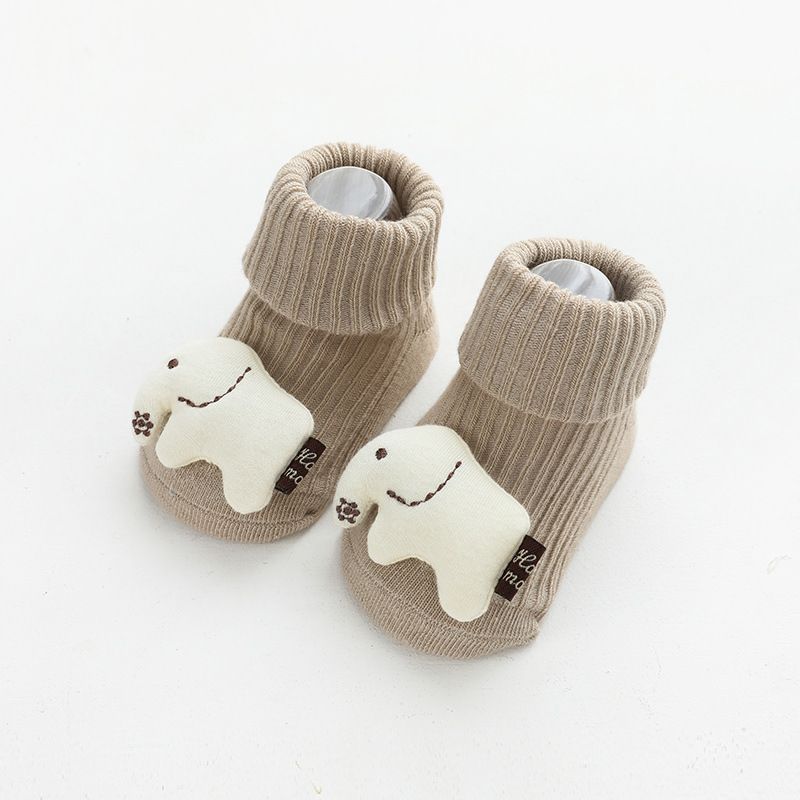 Cartoon Animal Baby Socks Winter Autumn Soft Cotton Anti Slip Soled Newborn Socks