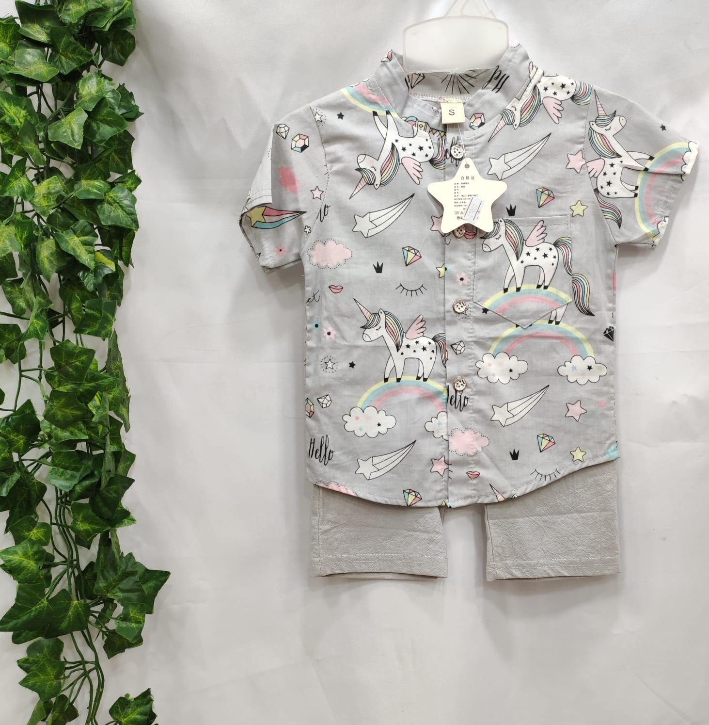 Baby Boy Half-Sleeve Shirt Set with Pant (3-36) Months