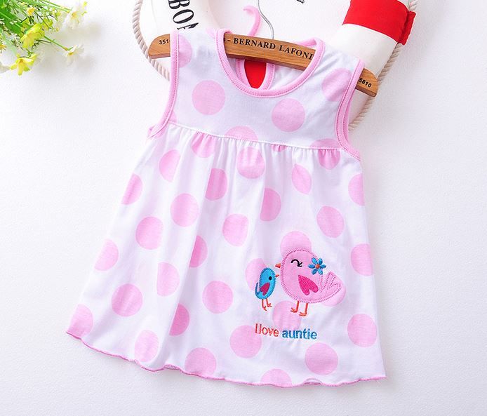 2017 Cute Vestido infantil Baby Girl Dress Cotton Regular Sleeveless A-Line Dresses Casual Clothing Minin Princess 0-24 Months