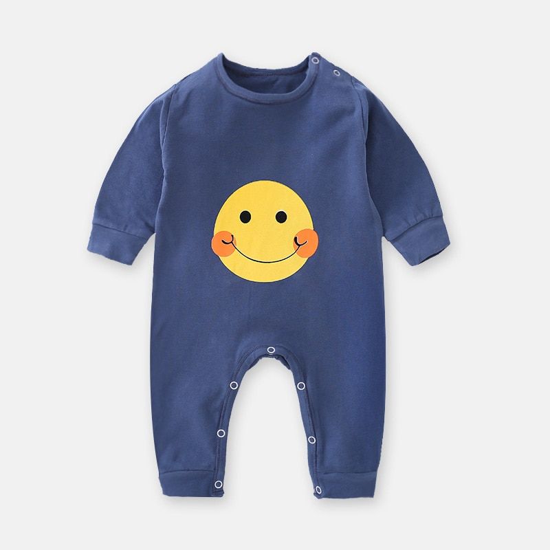 0-24M New Baby Boys Girls Jumpsuit Newborn Romper Long Sleeve Lovely Print One-piece Cotton Infant Clothes
