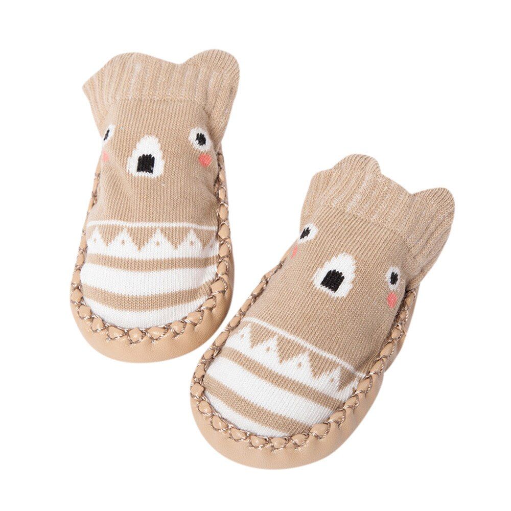 Newborn baby boys girls winter autumn socks baby anti slip socks baby boot shocks infant warm slipper bell cartoon socks shoes