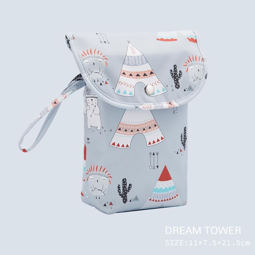 Multifunctional Baby Diaper Organizer Reusable Waterproof Fashion Prints Wet/Dry Bag Mummy Storage Bag Travel Nappy Bag