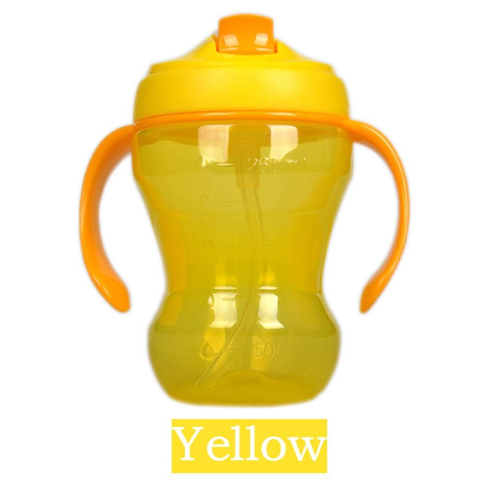 260ml Portable Straw Training Children Free Learning Drinking Handle Bottle Sippy Cup