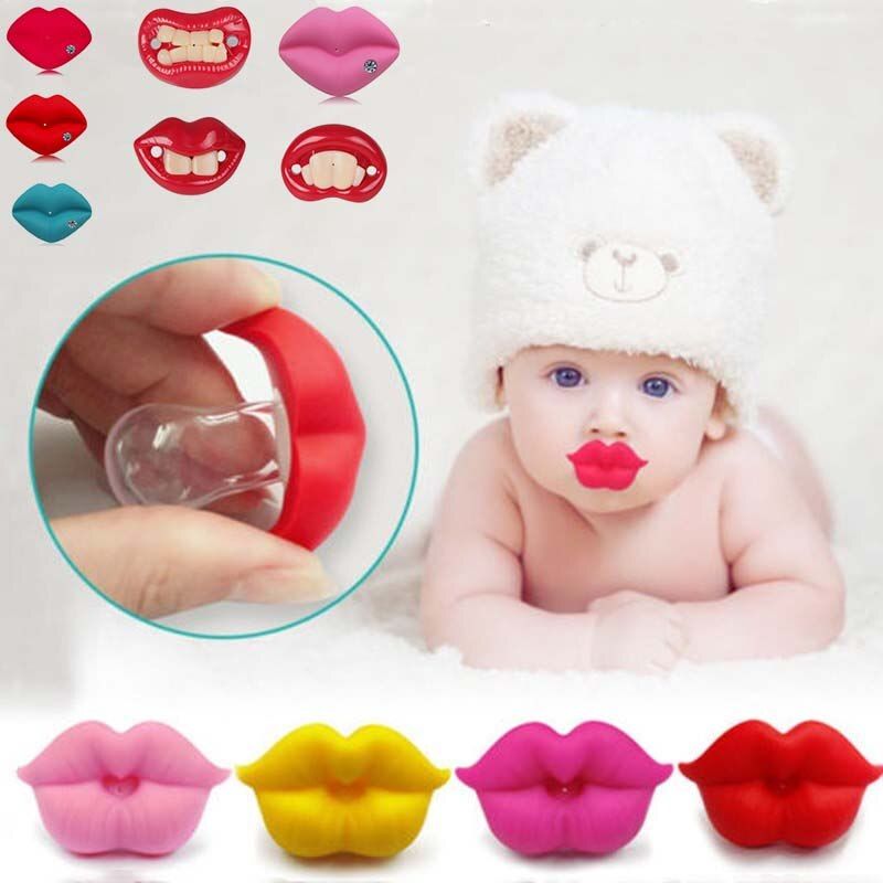 Colourful Food Grade Silicone Funny Baby Pacifiers Dummy Nipple Teethers Toddler Orthodontic Soothers Teat baby Pacifier Gift