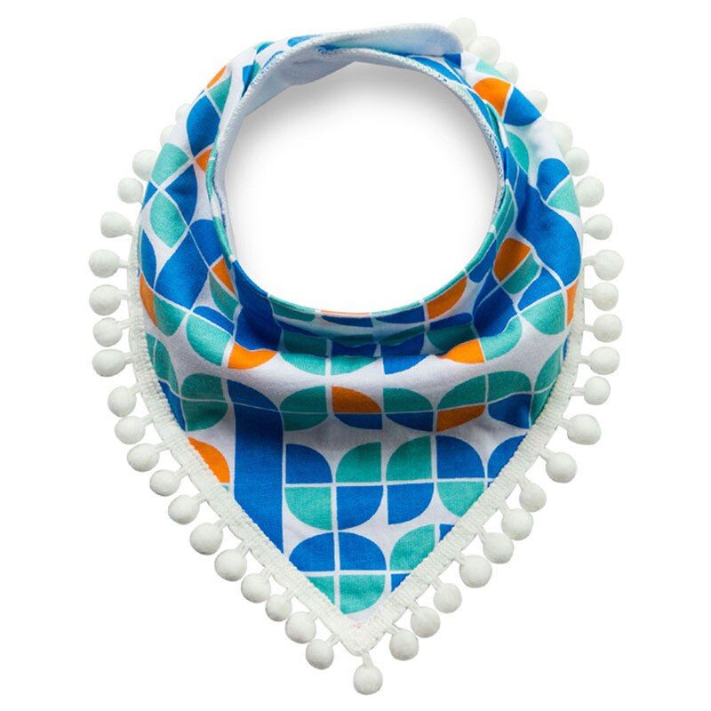 European and American Saliva Towel Baby Bib and Anti-drop Rope Super Absorbent Baby Cotton Turban Drip Bib Scarf Newborn Feeding