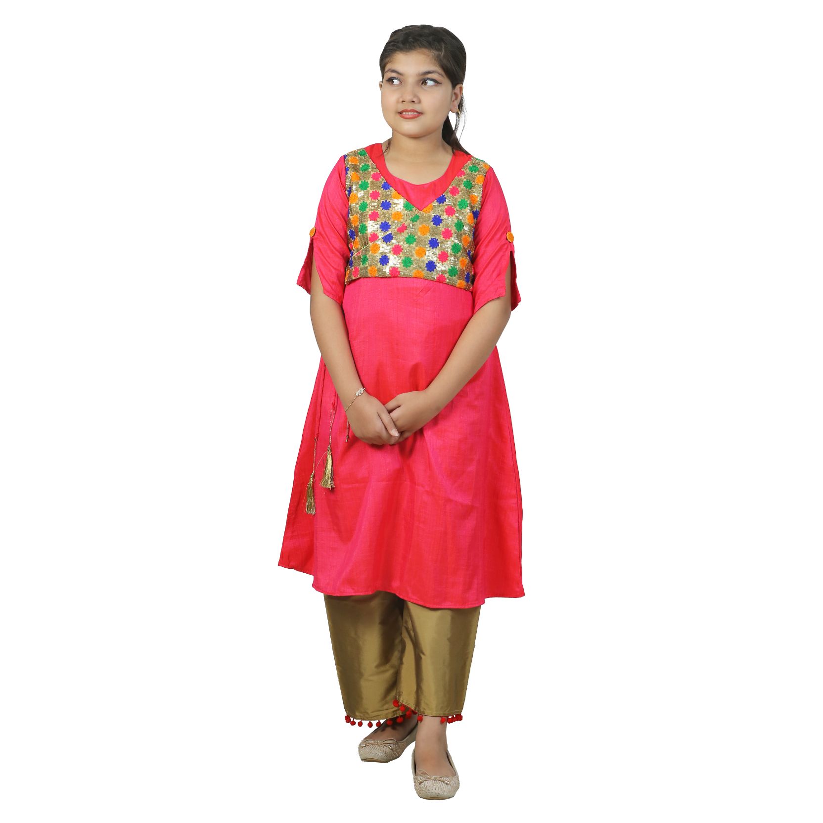 Girls' Gujrati Kotti Kamiz & Salwar  (GTP 389)