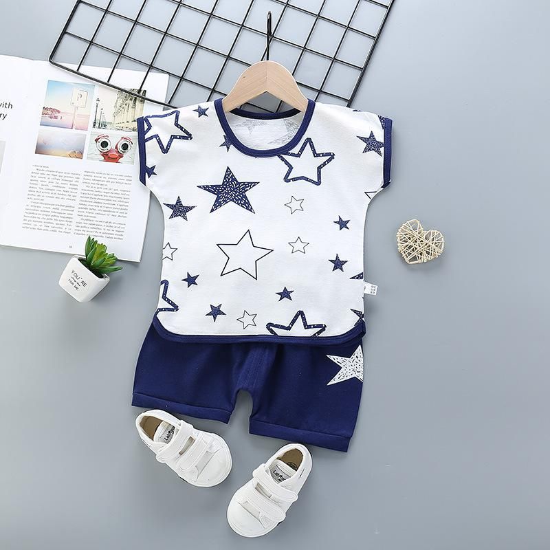 0-5Y Summer Infant Neborn Children Clothing Set Baby Boy Girl Clothes Sets Toddler Kids Shotr Sleeve Tshirt+Pants 2pieces Set