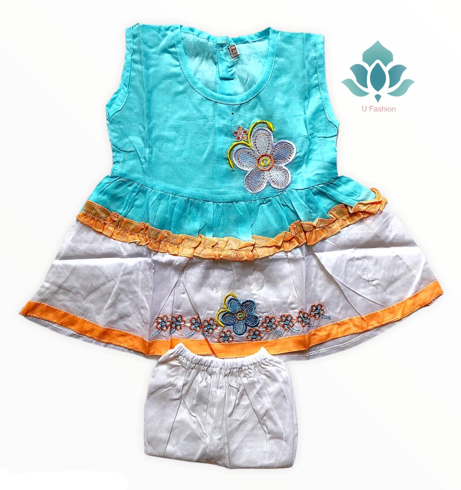 Baby Girl Formal Frock Cotton Summer Dress.