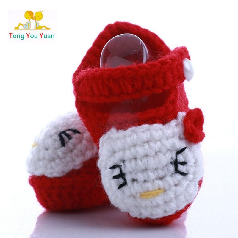 Newborn Baby Knit Woolen Sock Infant Boys Girls   Crochet Toddler Crib Shoes