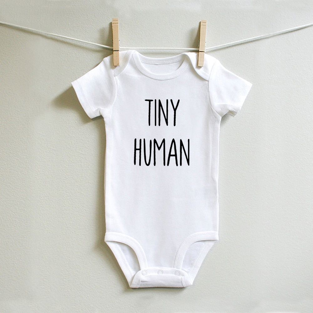 Newborn Bodysuits Funny Letters Print White Onesie Short Sleeves Baby Boy Girl Bodysuits Tiny Casual Summer Pajama I Love Daddy