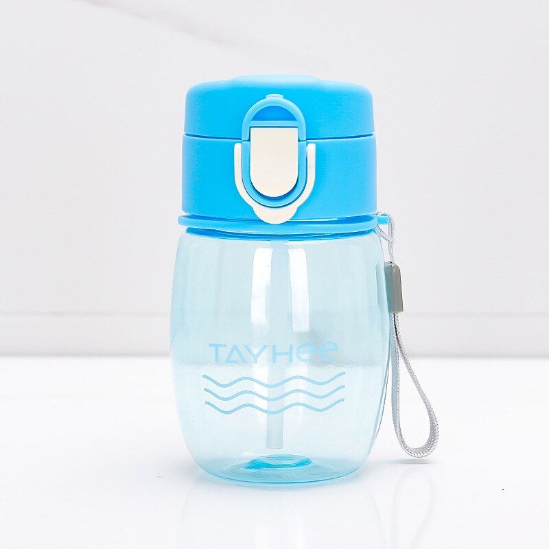 330/420ml Silicone Straw Baby Feeding Bottles Straw Babies With Strap Water Milk Wide Mouth Feeding Bottle