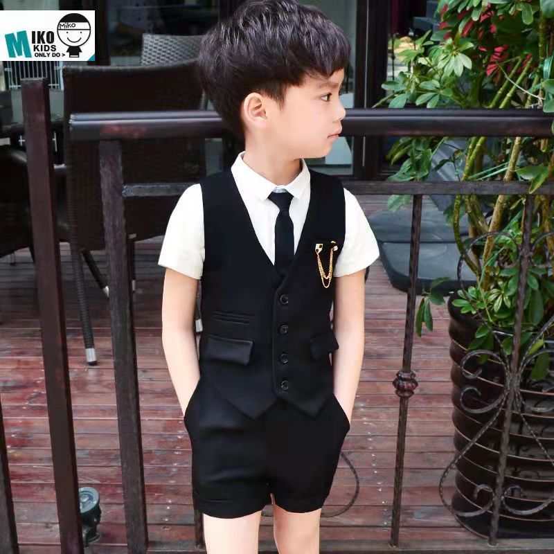 Winter Little Boy Four-pieces Suit Set(01-8 yrs) (Shirt+pant+Koti+Tie) Made in China Baby Boys Party Dress Set baby dress set bay boy shirt kids dress boy Pants