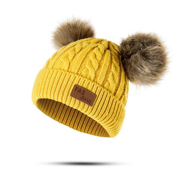MOLIXINYU Baby Boy Girl Pom Poms Hat & Scarf Child Winter Hat Girl Knit Cap Thick Baby Hat Baby Toddler Warm Cap Scarf Set