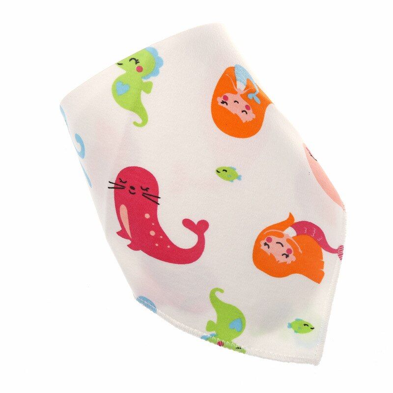 1pcs Color Bibs Cotton Baby Feeding Smock Infant Burp Cloths Cartoon Saliva Towel Baby Eating Accessory Soft Baby Stuff