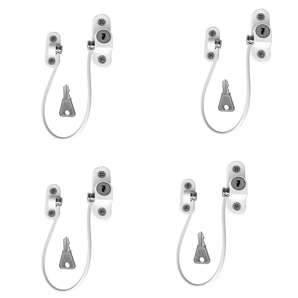 8pcs/Set Window Locks Children Protection Cabinet Lock Straps Stainless Steel Baby ty Infant Window Locks Limiter