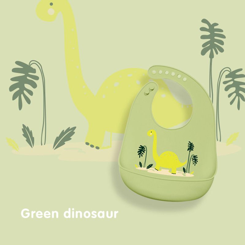 Cartoon Silicone Baby Bibs Waterproof Feeding Stuff Children Apron