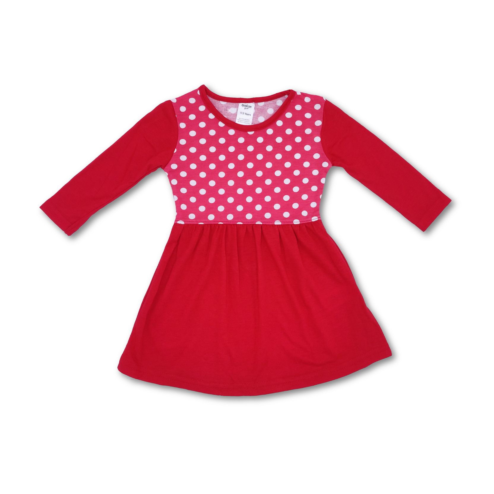 Girls Full Sleeve Knitted  Frock for Kids Red