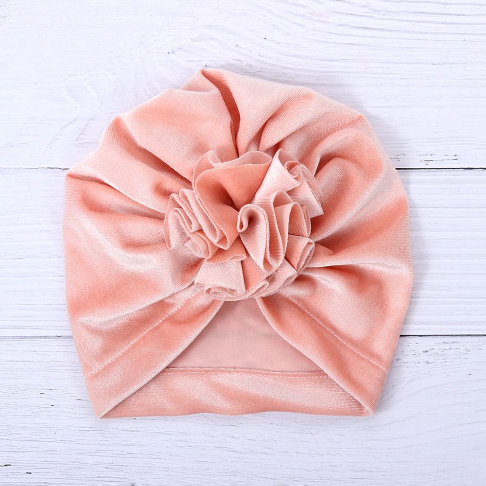 Newborn Baby Velvet Turban Hat Boys Girls Knot Head Wraps Toddler Kids Soft Stretch Warm Beanie Cap Hat Children Headbands