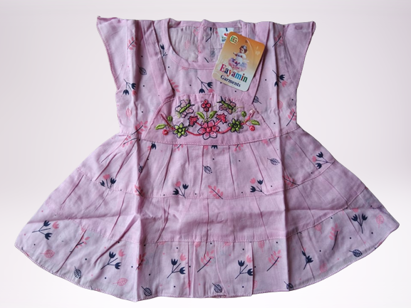 Baby Girls Cotton Frock Set For (0-15 Month) Baby Girl