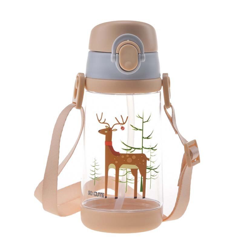 420/500ml Training Bottle Kids Toddler Baby Healthy Feeding Cup Safe Drinking Water Straw Sippy Lovely Baby Water Milk Cup