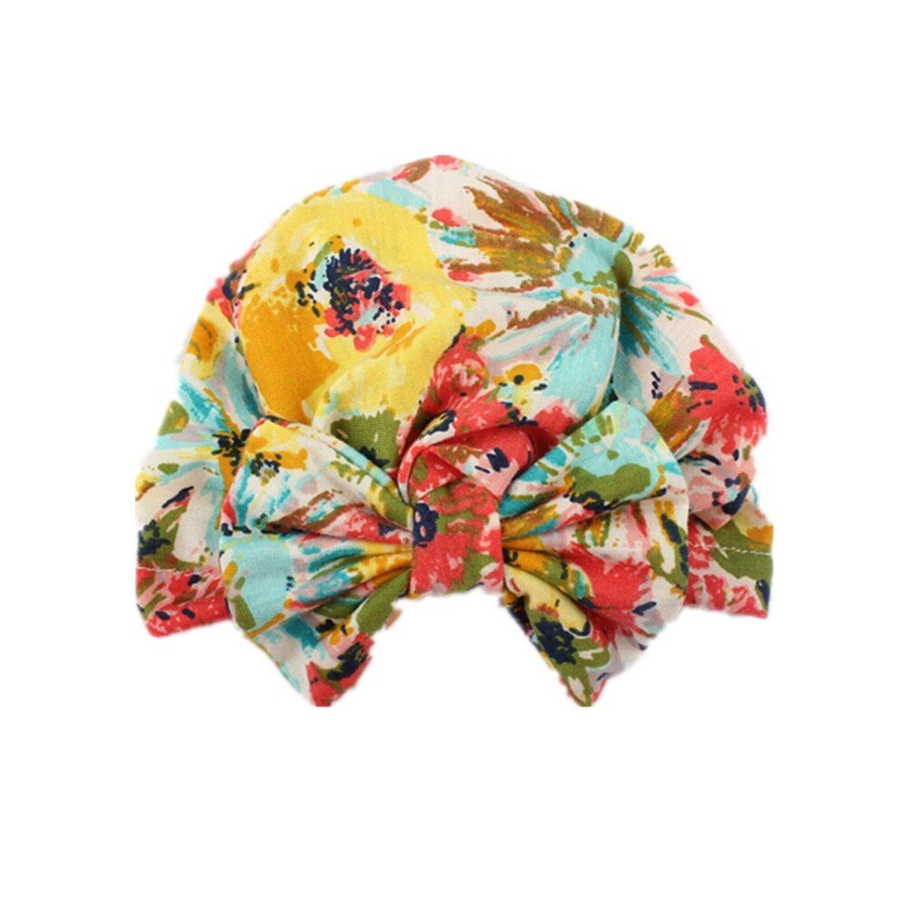 2018 Brand New Newborn Baby Infant Girl Toddler Comfy Bowknot Hospital Cap Beanie Hat Bowknot Floral Elastic Caps Beanie 0-3T