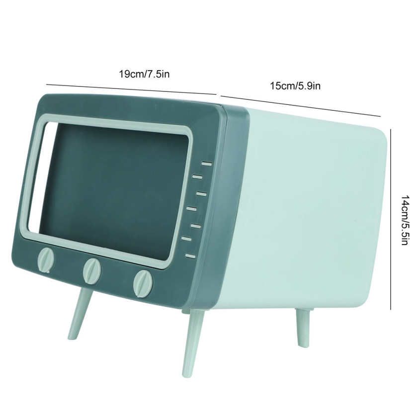 Tissue Holder Retro Box Dispenser Desktop Paper Storage Holding TV Shape with
