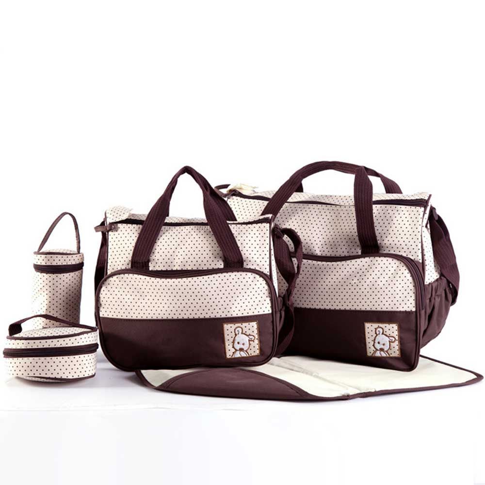 5Pcs/Set Baby Care Diaper Bag Multifunctional Diaper Bags Large Capacity Mother Maternity Backpack Infant Nappy Changing Bag