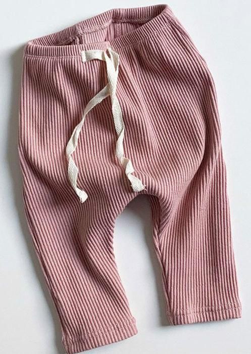 Kids Baby PP pants Newborn Infant Ribbed Harems Cotton Pant Babys Boys Girls Leggings Casual Lace-Up Trousers Bottoming Pants