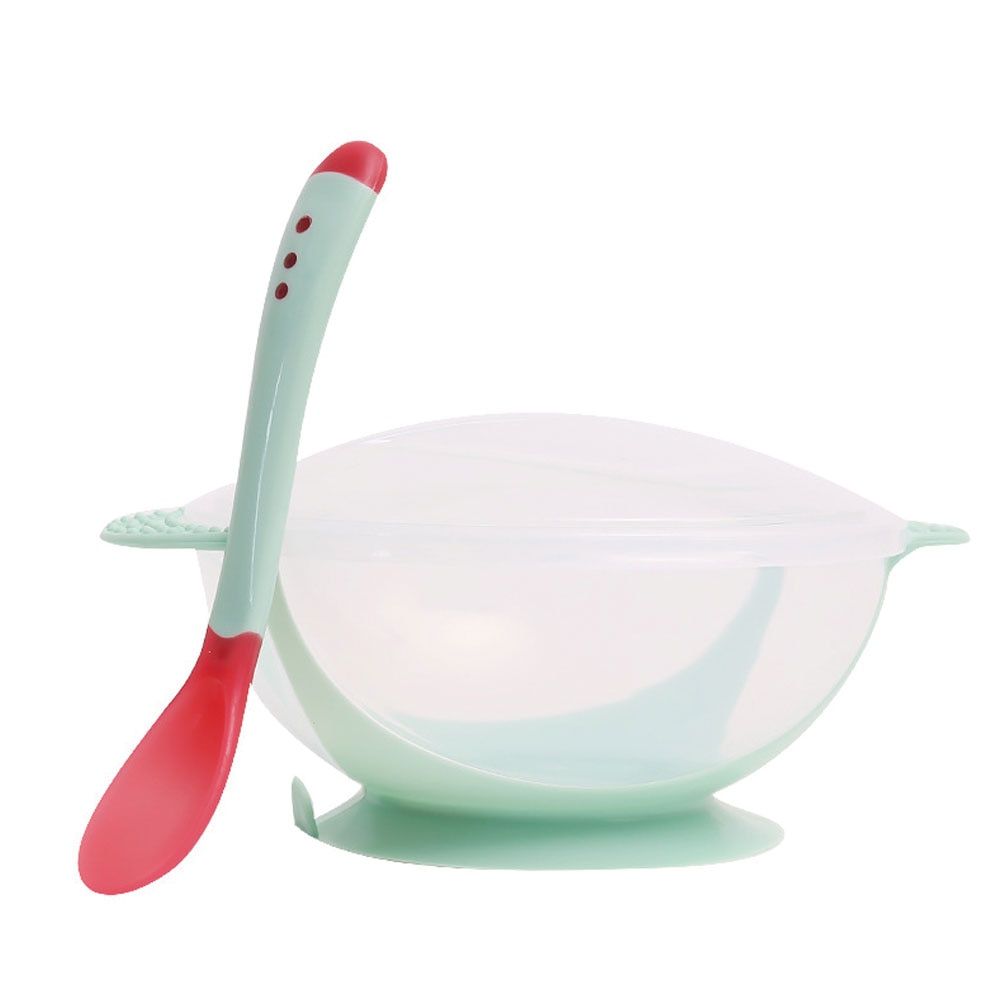 Baby Feeding Tableware Antiskid Suction Feeding Bowl Baby Kids Child Feeding Lid Training Bowl With Spoon Set Dishes tableware
