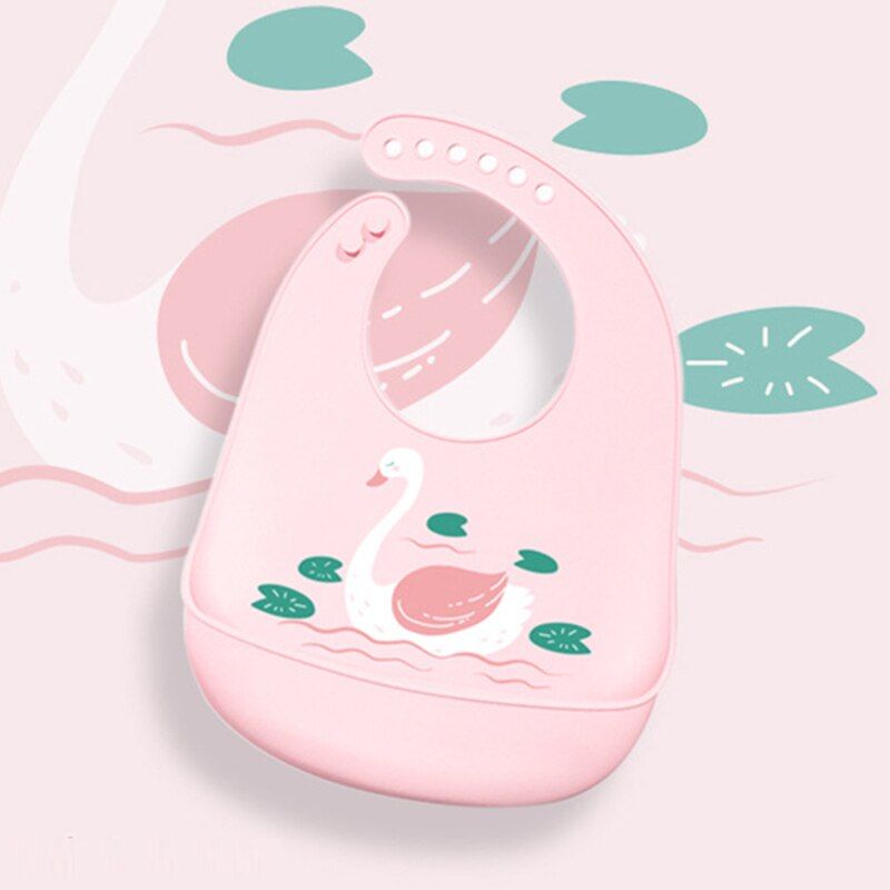 Baby Bibs Waterproof Silicone Feeding Saliva Towel Newborn Cartoon Aprons Toddle Boys Girls Adjustable Different Styles of Bibs