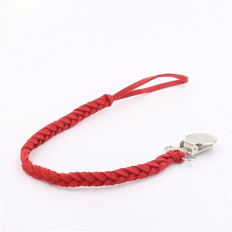 Infant Leather Silicone Pacifier Clips Chain Dummy Clip Pacifier Holder Nipple Soother Chain For Baby Infant Feeding Supplies