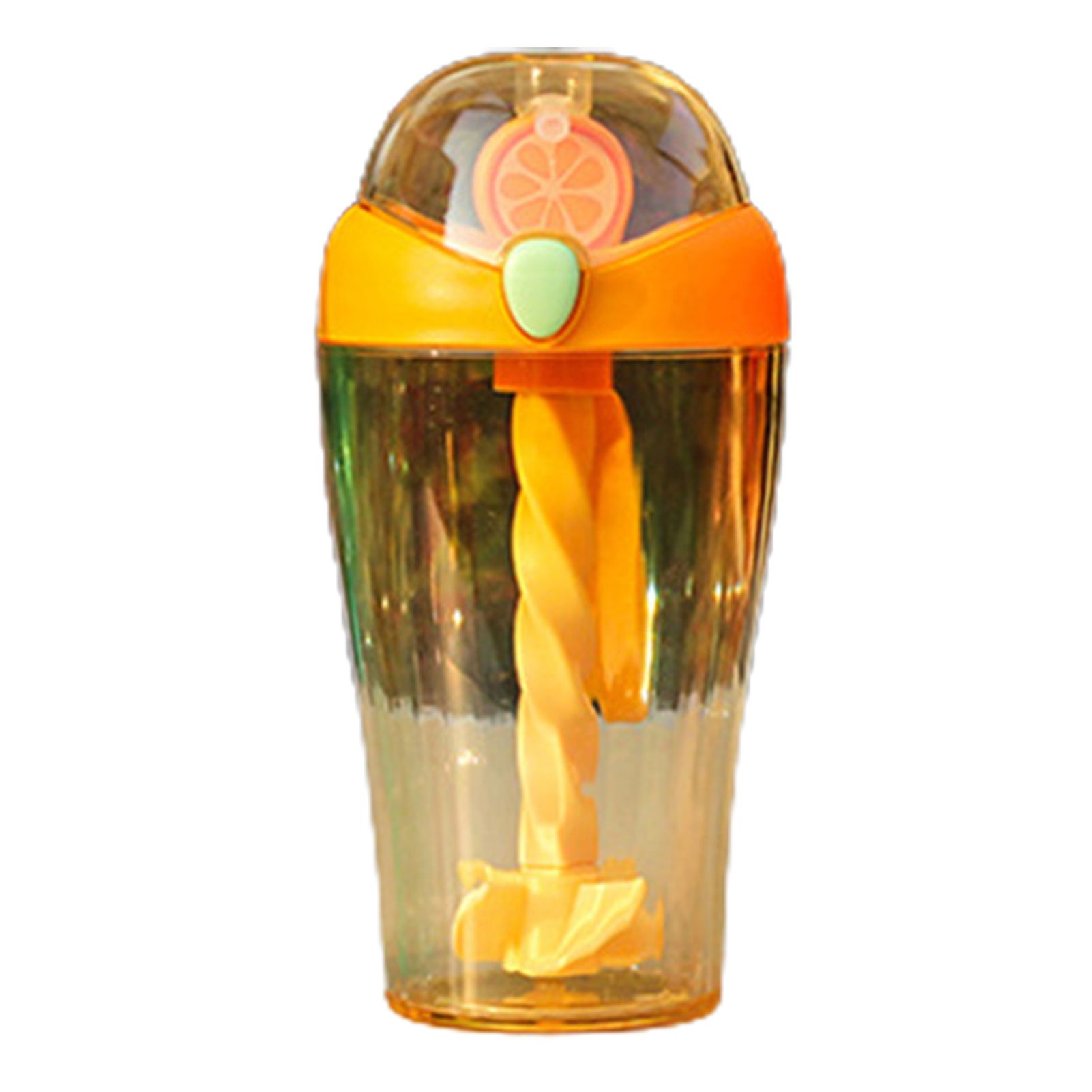 460ml Sippy Suction Cup Good Sealing Capacity Large Capacity Cartoon Student Leak-proof Straw Water Bottle for Children