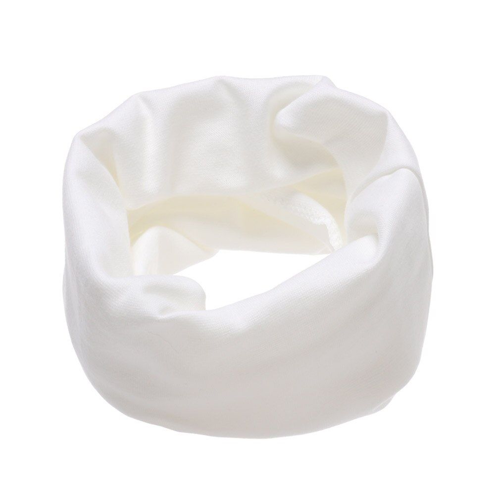 Kids Cute Cotton Scarf Solid Print Children Autumn Winter Warm Windproof Scarves Boys Girls Multipurpose O Neck Ring Scarf