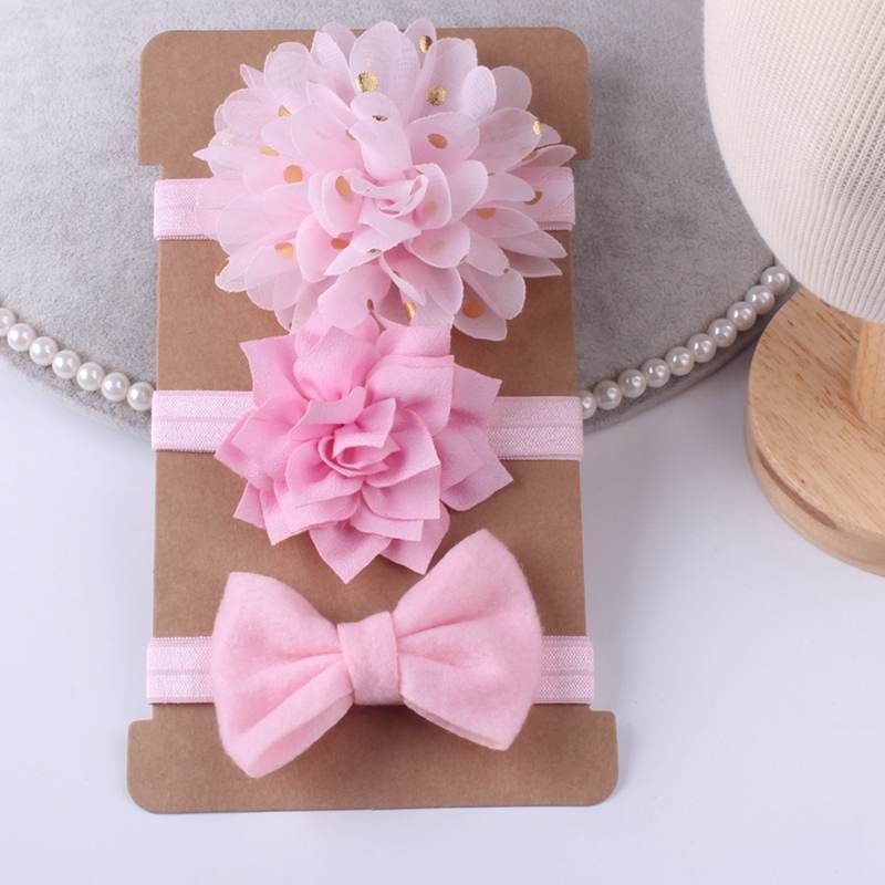 3Pcs Baby Headband Crown Bows Kids Hair Bands Headbands For Girls Princess Newborn Toddler Turban Haarband Baby Hair Accessories