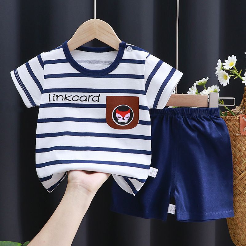 I Love Daddy&Mummy 2 Pcs Baby Clothing Set Children'S Short-Sleeved Cotton Suit Baby Girls Boys T-Shirt Set 3-24 Months
